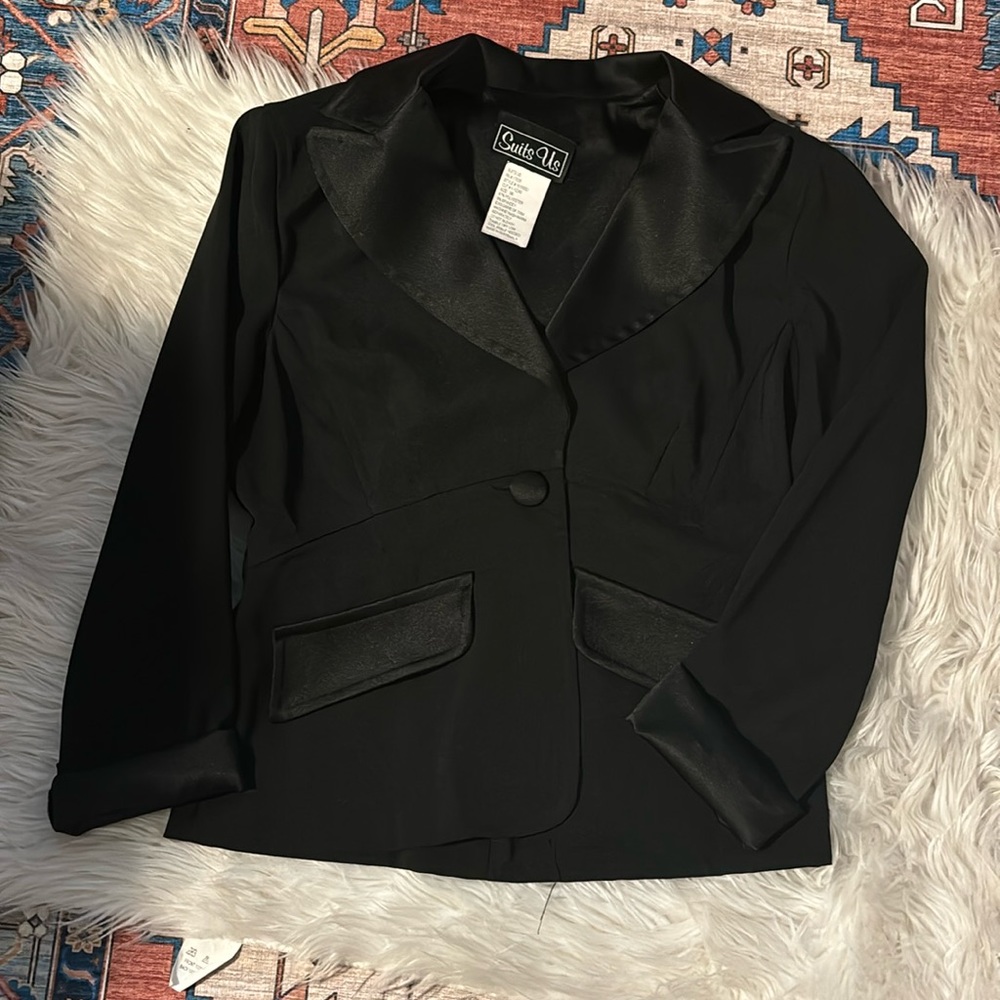 Satin Trimmed Blazer